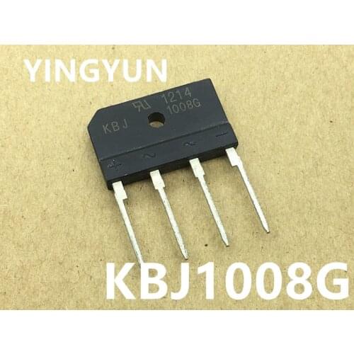 10PCS/LOT KBJ1008G KBJ1008 ReplaceT10XB80 D10XB80 10A 800V Rectifier bridge new original