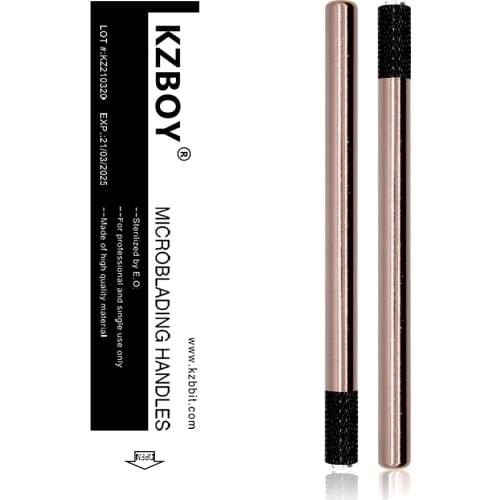 10PCS/Lot High Quality Single Sided Brown Microblading Pen with Sterile Individual Package Microblading Handle