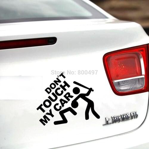 10 x New Style Decoration Car Acccessories Funny Creative Reflective Stickers DON'T TOUCH MY CAR Car Whole Body Decals