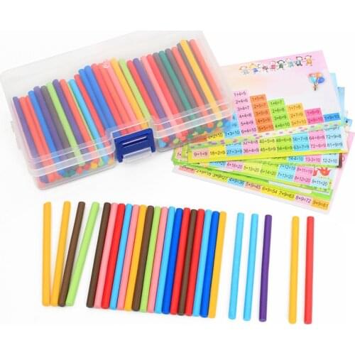 100 pcs Children Colorful Wooden Stick Montessori Educational Toy Arithmetic Digital Game Learning Stick Education For Kid Gift