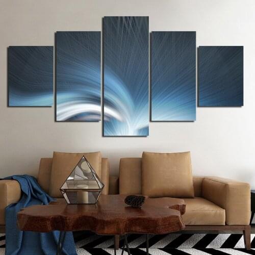 5pcs Nordic Style Light Line Poster Picture Printing Waterproof Ink Customizable Home Decoration Living Room Bedroom