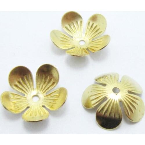 Brass pendant earrings petal shaped 11.3x3.5mm Raw brass flower pendant -50pcs R1414
