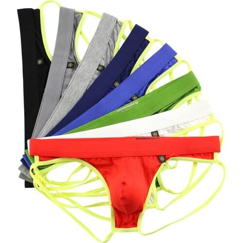 8PCS/Lot Sexy Mens Briefs Underwear For Big Penis Pouch Backless Underpants Modal Male Sissy Panties Jockstrap Hombre Swimwear