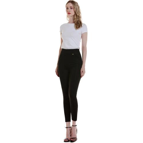 S-4XL Women Pants Solid Slim High Waist Long Trousers Pencil Trousers Fall Pocket Pants Women Ladies Pants Femme 2020 New