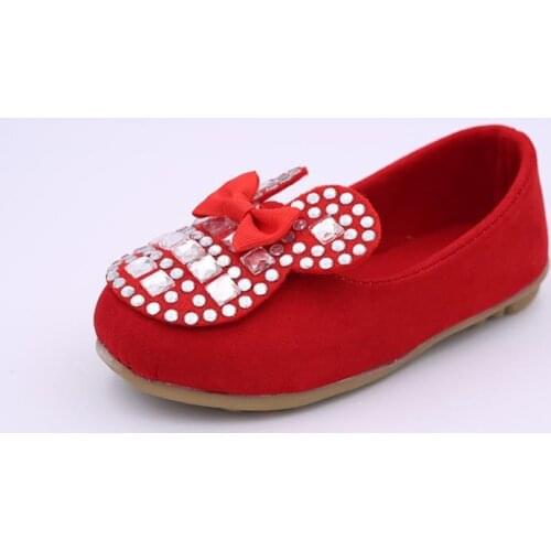 Disney Minnie Princess Girls' Shoes Childrens Party Dress Wedding Shoes Soft Flat Heel Sandal Dress Princess Leather Elsa Shoes