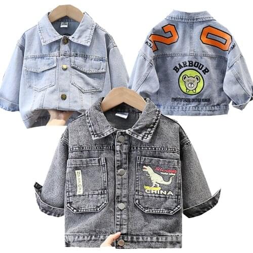 Girl denim jacket coat Flower embroidery New fashion Childrens Spring Autumn coat kids jacket baby coat girls baby jacket