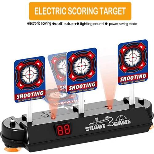 Electric Scoring Target Mini Soft Bullet Gun Set High Precision Score Automatic Reset Double Play Game Outdoor Toy Boy Toy Gift
