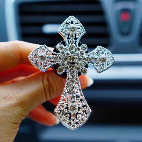 Jesus Crucifix Cross Air Freshener Clip Car Perfume Decoration Air Conditioner Outlet Car-styling Auto Accessories Fragrance