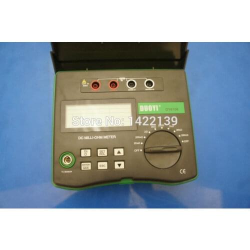 DY4106 10u Micro Ohm Meter/DC milli-ohm meter With Temperature Compensation 100u-200k ohm