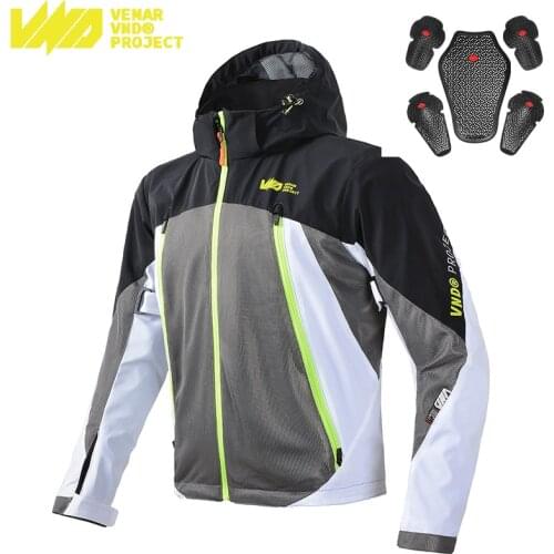 Motorcycle Jacket Man Set Moto Protection Windproof Waterproof Motorbike Riding Moto Jacket + Pants Suit Body Armor for 4 Season