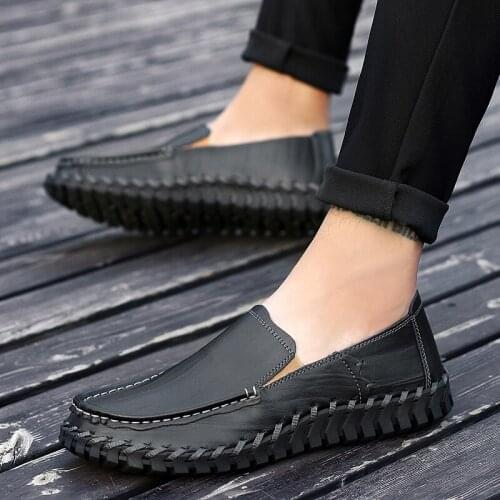 Mens Leisure Shoes 2029 Luxury Brand Men Genuine Leather Casual Shoes Sepatu Pria Handmade Male Driving Shoes Sapatos Masculino