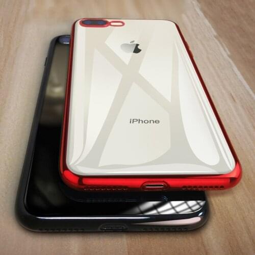 Soft TPU Coque Phone Case for iPhone 8 7 6 6s Plus SE 2020 X XS XR 11 12 MIni Pro Max Silicone Luxury Full Cover Plating Edge