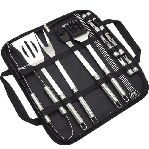 Barbecue Tool Det 18 Pieces Stainless Steel Barbecue Set Portable Combination Set Outdoor Hot Selling Style