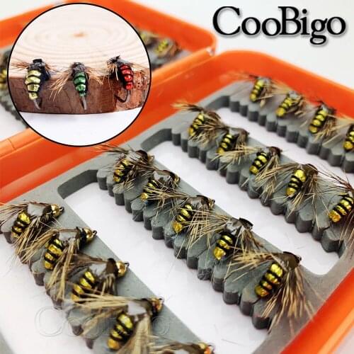 Nymph Scud Fly Bug Fishing Hook Flies Insect Lure Bait Tackle DIY Artificial Accessories Brass Bead Head Fast Sinking 40pcs/box