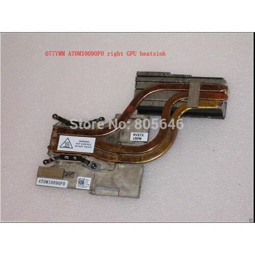 For DELL ALIENWARE M18X R2 cooling right GTX 680M GPU heatsink 077YMM AT0MI0090F0 NVGTX 100W