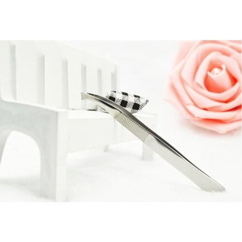 Eyebrow Tweezer Clip Slant Tip Hair Remover Bend Head For Face Nose Beauty Tool False Eyelashes Eyebrow Facial Makeup Tools Sale