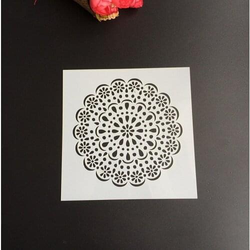 Plastic round Rose Wave Painting Stencils Template DIY Scrapbooking Album Paper Cards Embossing Dies Handmade Crafts Decorative