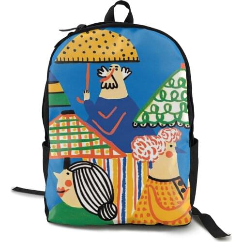 Brazil Illustration Pattern Backpacks for School Travelling Boys Girls School Book Bag College Backpack Fits 15.6in Laptop