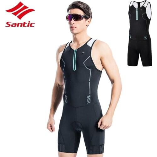 Santic Cycling Spring Summer Mens Bike Cycling Bib Shorts Pants Straps Cycling Bike Cycling Skinsuit Triathlon Bicycle Clothing