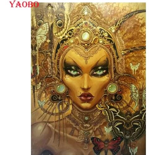 DIY Diamond Painting Queen of egypt Cross Stitch Needlework Home Decoration Full square Round Diamond Embroidery sale mosaic kit