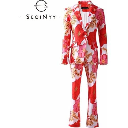 SEQINYY Women's Trouser Suits Two