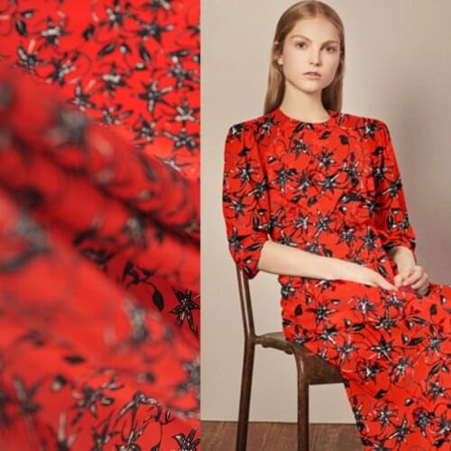 Fabric Silk Organza Crepe De Chine Mulberry Soft Breathable Comfortable Dress Shirt Dress Harem Pants Fabrics Sewing Cloth