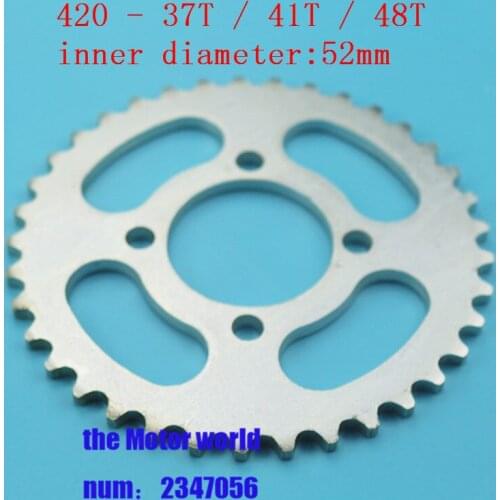 ATV 50cc 90cc 110cc rear sprocket #420-37T/41T/48T tooth chain gear 52mm centre hole Diameter