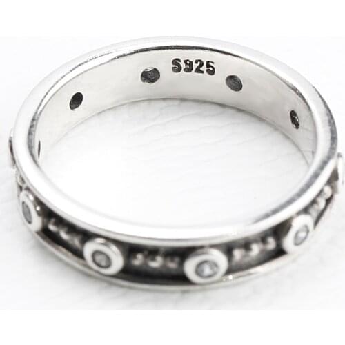 925 Sterling Silver Women Ring with Clear CZ Stone Vintage Jewelry for Women Silver 925 Fine Jewelry