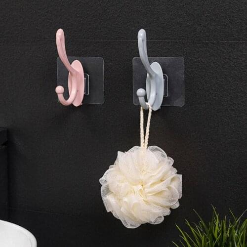 1 Pc Punch-free Door Hooks Multi-function Non-marking Hook Bathroom Coat Hook Bathroom Hanging Hook