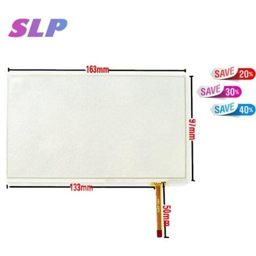 2 Pcs New 7''Inch 167mm*93mm 4 Wire Resistive Touchscreen Car GPS Navigation Touch Screen Digitizer Panel Glass Free Shipping