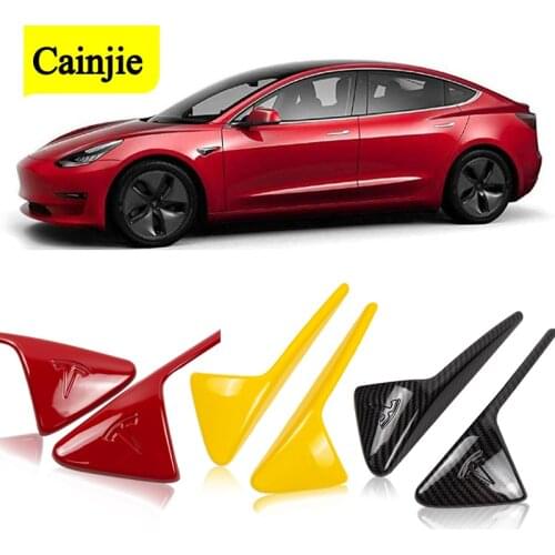 2PCs Car trim side camera protection cover For Tesla Model 3 X S Y sticker accessories