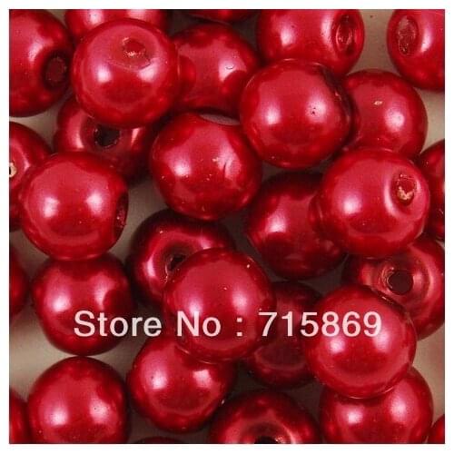 2000 pieces Burgundy Red Glass l Round Beads 6mm Free Shipping