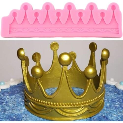 3D Crown Silicone Molds Baby Birthday Cupcake Topper Fondant Cake Decorating Tools Candy Resin Clay Chocolate Gumpaste Moulds