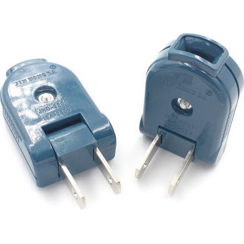 90 degree rotary US power plug and socket, American connection with two flat foot joint