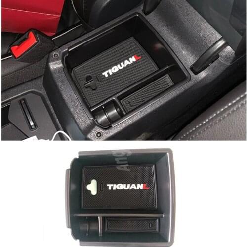 Car Armrest Center Storage Box Container Glove Organizer Accessories Fit For Volkswagen VW Tiguan MK2 2016 2017 2018 2019