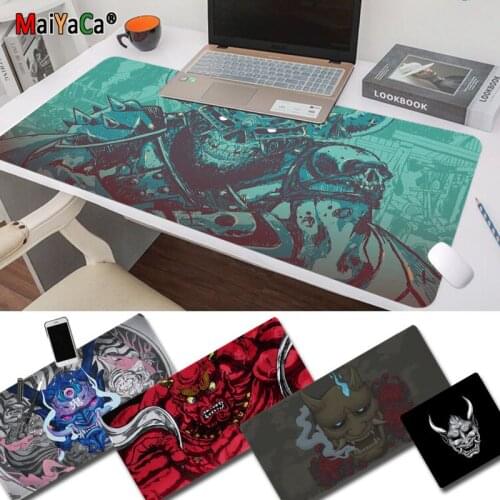 Japanese samurai oni mask High Quality Keyboards Mat Rubber Gaming mousepad Desk Mat Size for Game Keyboard Pad for Gamer