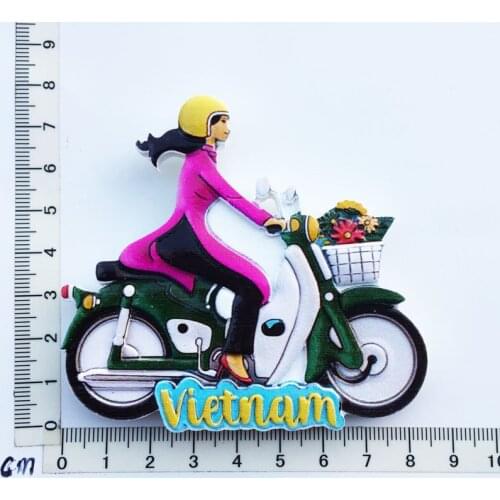 Vietnam)Fridge Magnet Creative Travel Commemorate Crafts 33D Ornaments Magnetism Resin Material Refrigerator Stickers