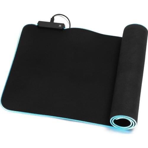 Satan RGB Light Edge Deskmat Mechanical keyboard Mousepad Black color 800 300 4mm Stitched Edges Rubber High quality soft