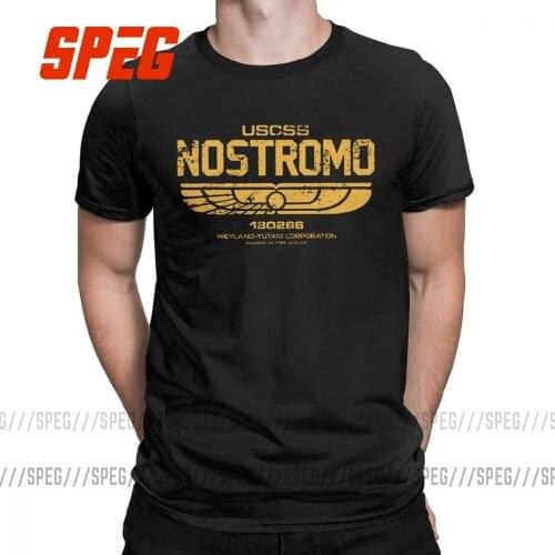 Alien Weyland Yutani CORP Nostromo Crew Men T Shirts USCSS Novelty Tee Short Sleeve T-Shirt 100% Cotton New Clothes Plus Size