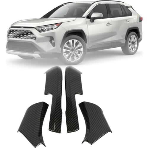 NEW-4Pcs Car Rearview Mirror Cover Sticker Decoration Trim for Toyota Rav4 2019-2021 Exterior Door Mirror Strips Trim