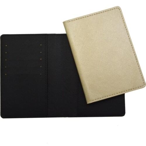 High Quality Safiano Cross Pattern Bussiness Passport Holder Gold Silver Shiny Composite ID Card Passport Covers custom LOGO