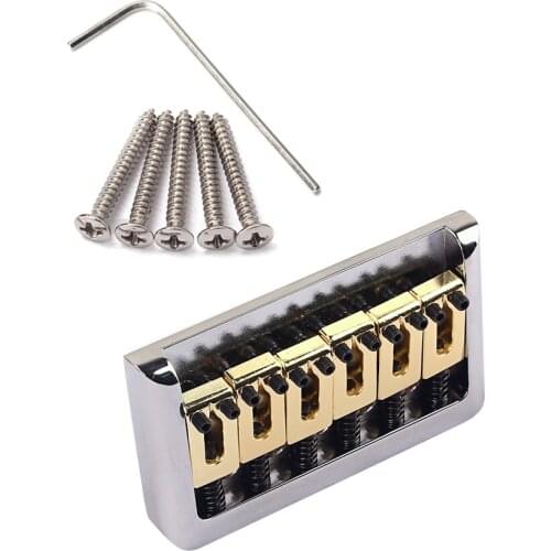 Durable Zinc Alloy Guitar Fixed Bridge Saddles Set for Cigar Box Guitar Part