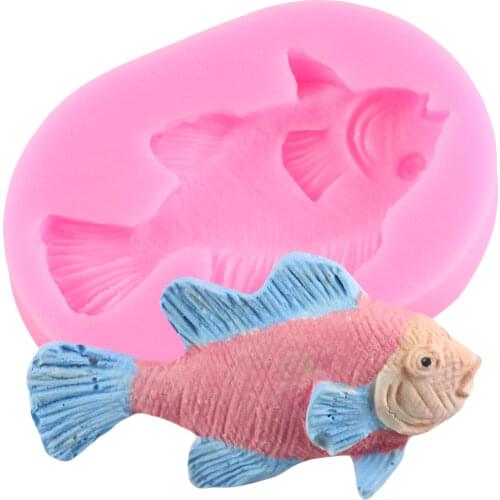 Fish Silicone Mold Fondant Chocolate Moulds DIY Sugarcraft Cake Decorating Tools Polymer Clay Candy Moulds