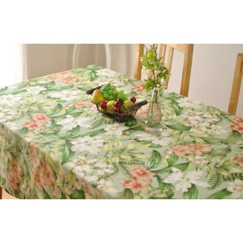 50cm*150cm/Piece,Lily Printed Pure Cotton Thickened Canvas Cloth,Curtain Tablecloth,Pillow Handbag Fabric, DIY Handmade Material
