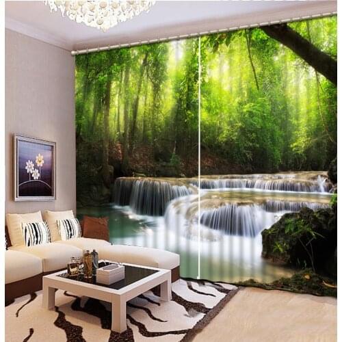 Nature personality style alley photo print 3d curtain watefall curtain scenery curtain Blackout curtain