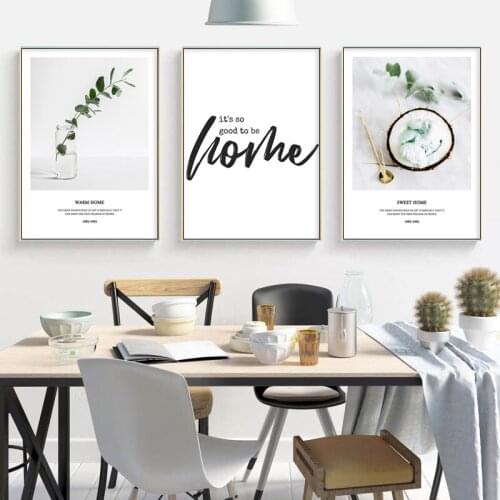 Green Plant Eucalyptus Canvas Poster Print Scandinavian Home Quote Wall Art Painting Decoration Pictures Minimalist Modern Decor