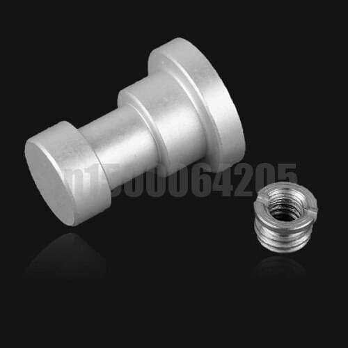 2pcs 1/4" 3/8" Threaded Screw Tripod Adapter Spigot Stud + light bracket Convert Screw