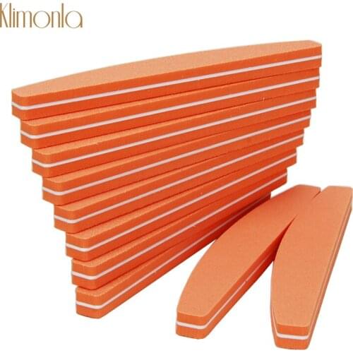 25Pcs/Pack Professional Nail File Orange 100/180 Grit Boat Sanding Thick Files Lime a ongle For Manicure Tools Care Accessoires