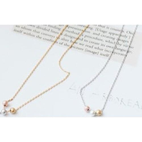 30 PCS Fashion necklace with three small beads women