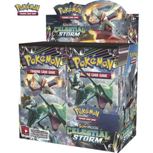 324 pcs Pokmon Cards Pokmon TCG: Sun & Moon-Celestial Storm Booster Display Box (36 Booster Packs) Game Kids Collection Toys Gif